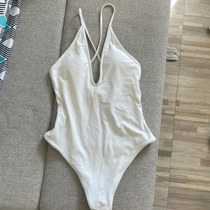 aerie white one piece swimsuit